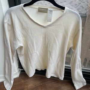 Liz Claiborne Waffle Vneck Longsleeve